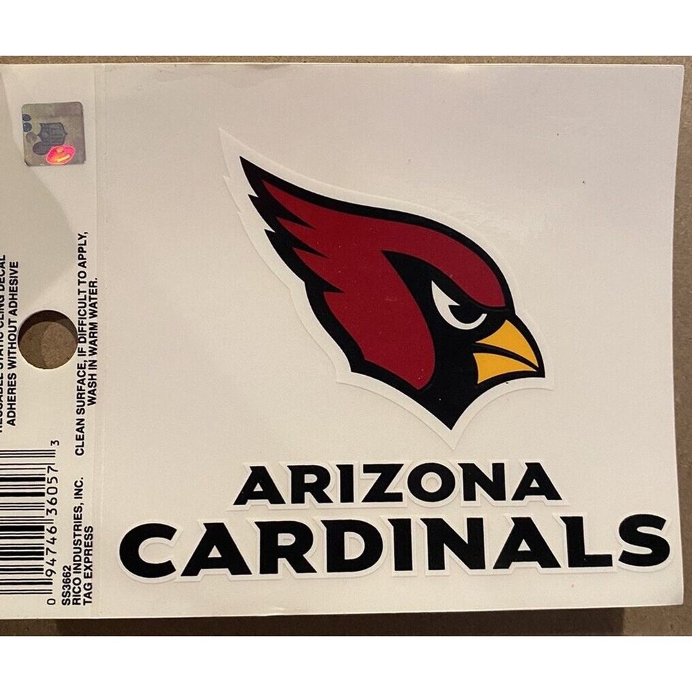 Arizona Cardinals NFL Football Vinyl Sticker Car Window Decal Reusable Cling‎